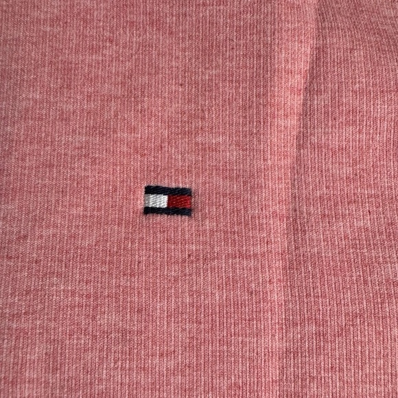 Tommy Hilfiger Quarter Zip Sweater XXL Big and Tall Pink Cotton Lightweight Long - Picture 4 of 10